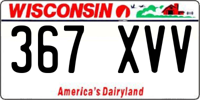 WI license plate 367XVV