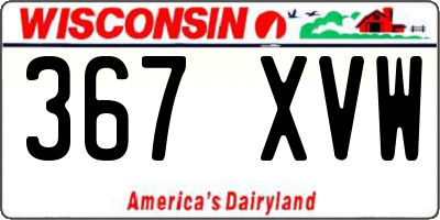 WI license plate 367XVW
