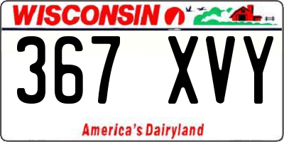 WI license plate 367XVY