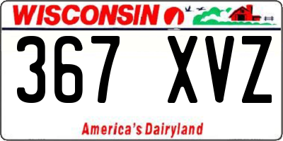 WI license plate 367XVZ