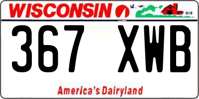 WI license plate 367XWB