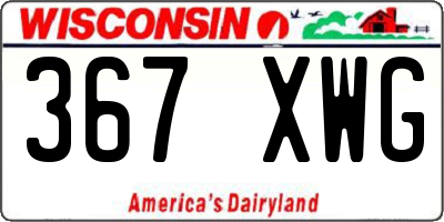 WI license plate 367XWG