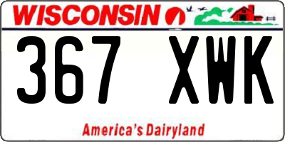 WI license plate 367XWK