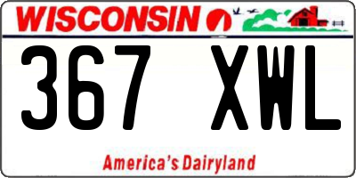 WI license plate 367XWL