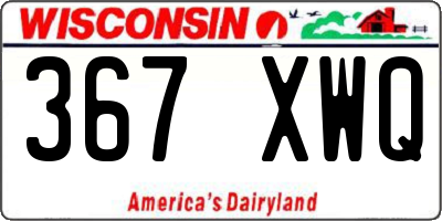 WI license plate 367XWQ