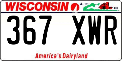 WI license plate 367XWR