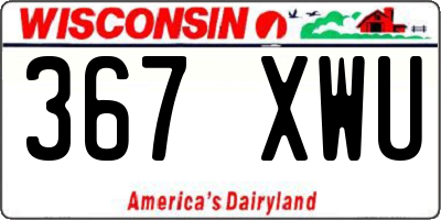 WI license plate 367XWU