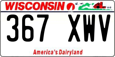 WI license plate 367XWV