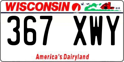 WI license plate 367XWY