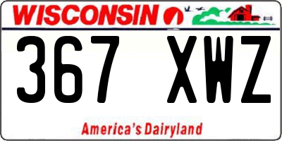 WI license plate 367XWZ