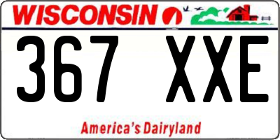 WI license plate 367XXE