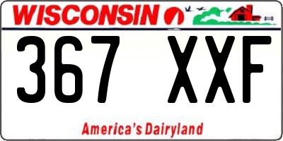 WI license plate 367XXF