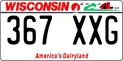 WI license plate 367XXG