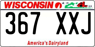 WI license plate 367XXJ