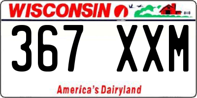 WI license plate 367XXM