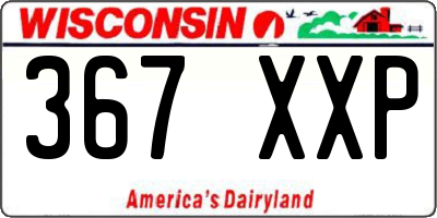 WI license plate 367XXP