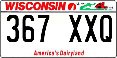 WI license plate 367XXQ