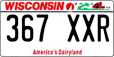 WI license plate 367XXR