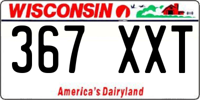 WI license plate 367XXT