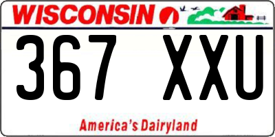 WI license plate 367XXU