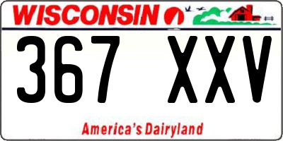 WI license plate 367XXV