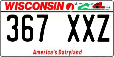 WI license plate 367XXZ