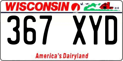 WI license plate 367XYD