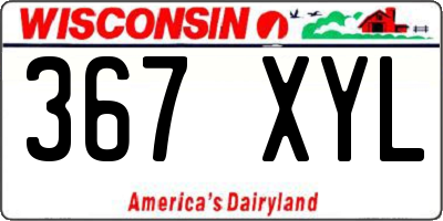 WI license plate 367XYL