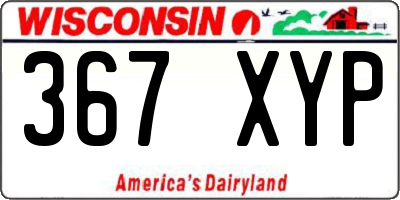 WI license plate 367XYP