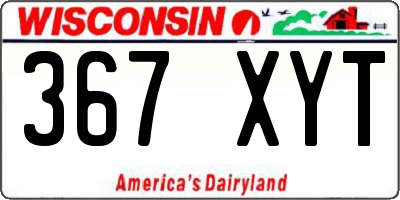 WI license plate 367XYT