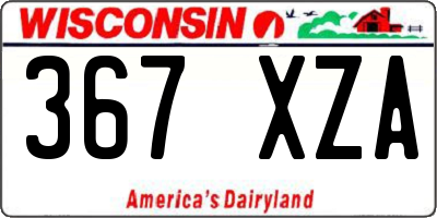 WI license plate 367XZA