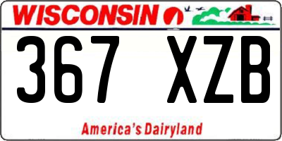 WI license plate 367XZB