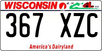 WI license plate 367XZC