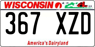 WI license plate 367XZD