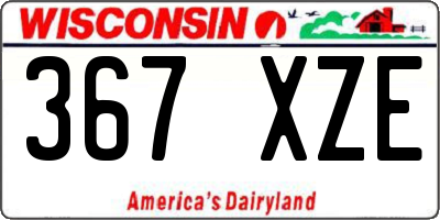WI license plate 367XZE