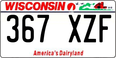 WI license plate 367XZF