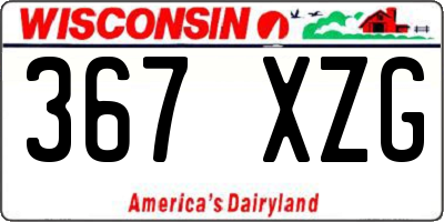 WI license plate 367XZG
