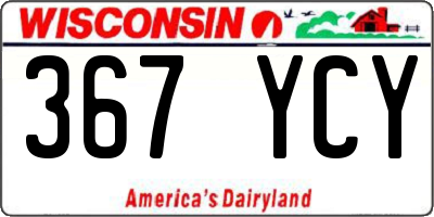 WI license plate 367YCY