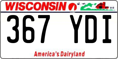 WI license plate 367YDI