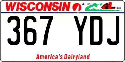WI license plate 367YDJ