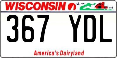 WI license plate 367YDL