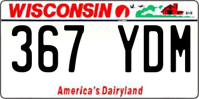 WI license plate 367YDM