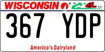 WI license plate 367YDP