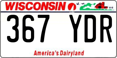 WI license plate 367YDR
