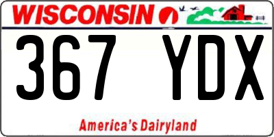 WI license plate 367YDX