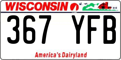 WI license plate 367YFB