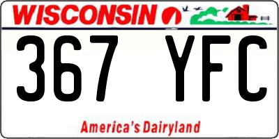 WI license plate 367YFC