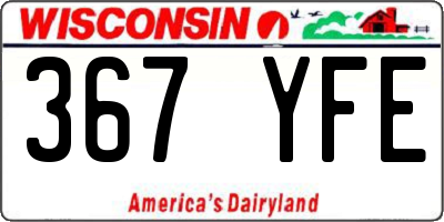 WI license plate 367YFE