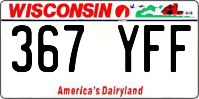 WI license plate 367YFF