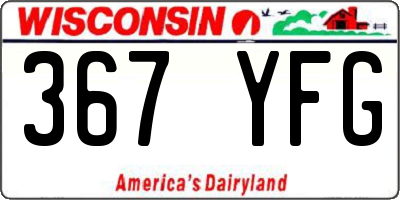 WI license plate 367YFG